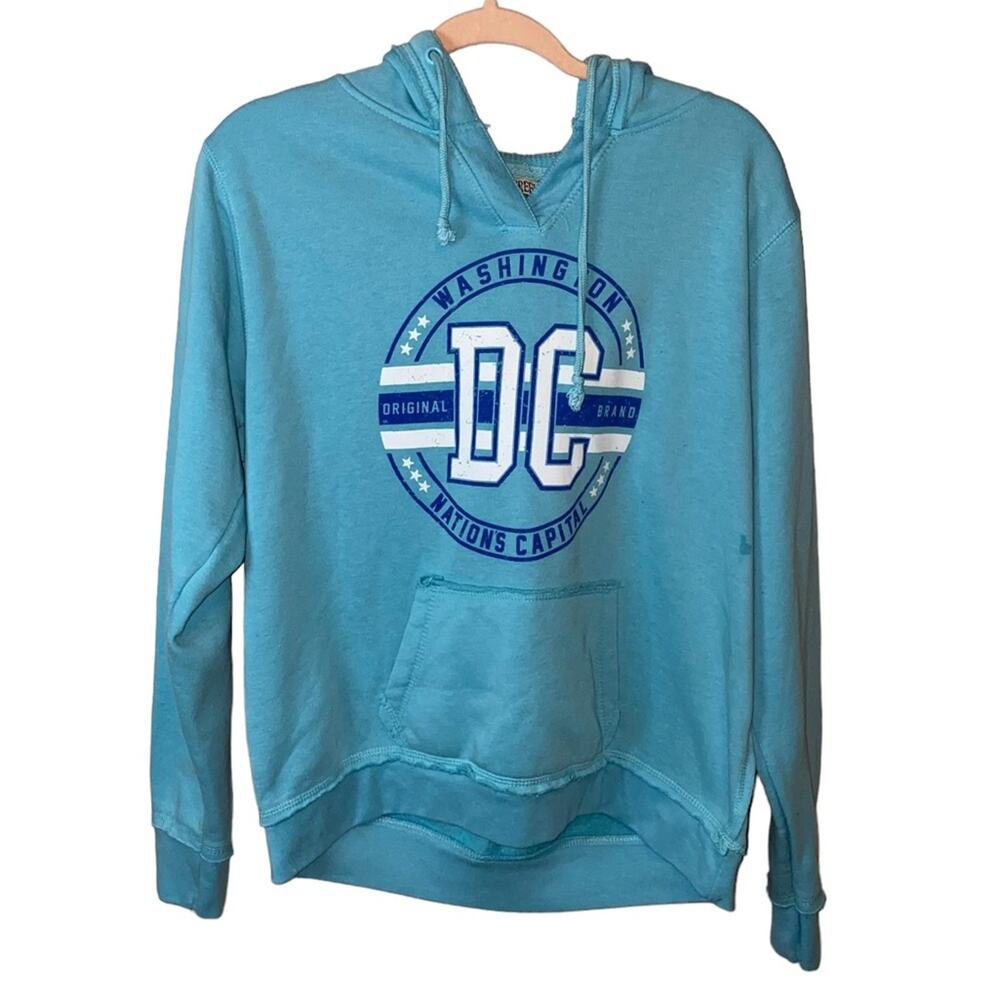 Salt Creek Washington DC Hoodie Medium Blue‎ Graphic Sweatshirt Pullover